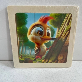 Деревянный пазл на 6 элементов Дятел, MD 1509