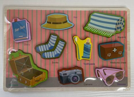 Дерев'яна іграшка Рамка-вкладиш Предмети побуту MD 1533