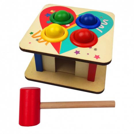 Дерев'яна стукалка з кульками