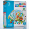 Деревяна мозаїка для вивчення кольорів, 12 трафаретів - малюнків