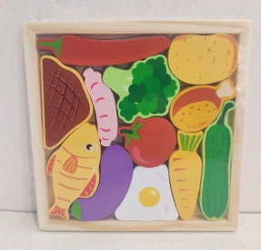 Деревянная игрушка Тетрис с продуктами питания