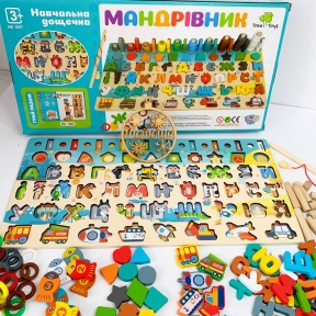 Дерев'яна розвиваюча дощечка Монтессорі "Мандрівник" MD 1697