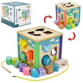 Дерев'яна іграшка куб-сортер MD 1889