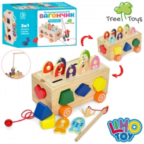 Дерев'яна каталка - сортер із риболовлею, MD 1933