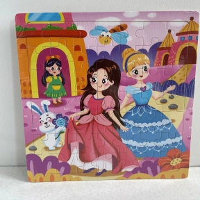 Дитячі деревяні пазли на 49 елементів Принцеси
