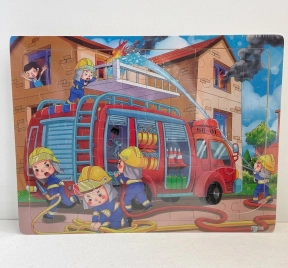 Деревянный пазл в рамке, 60 деталей Пожар