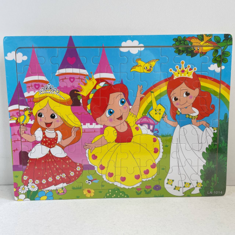 Дерев'яний пазл у рамці, 60 деталей Принцеси