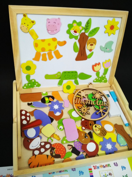 Дерев'яна дощечка для малювання з магнітною мозаїкою 2083В