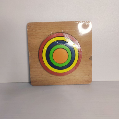 УЦЕНКА!!! Деревянная игрушка рамка - вкладыш Круг (головоломка, пазл), MD 2090