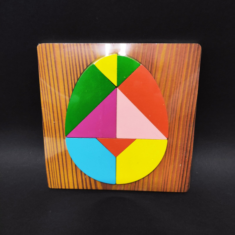 Дерев'яна рамка-вкладиш, головоломка Яйце