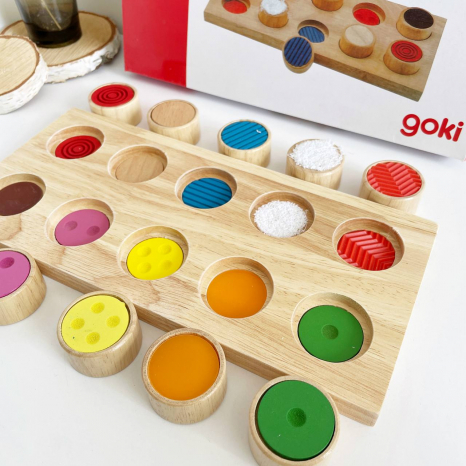 Дерев'яне тактильне лото - сортер, MD 2175