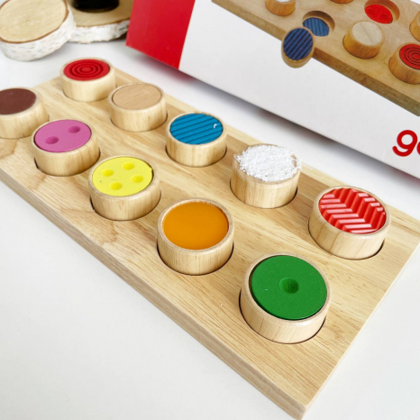 Дерев'яне тактильне лото - сортер, MD 2175