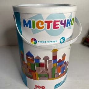 УЦІНКА!!! Конструктор дерев'яний Містечко у відрі, 100 деталей