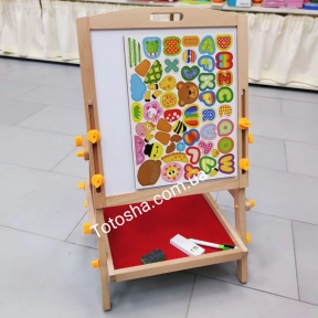 Деревянная доска знаний для рисования с магнитной мозаикой (мольберт) MD 2382