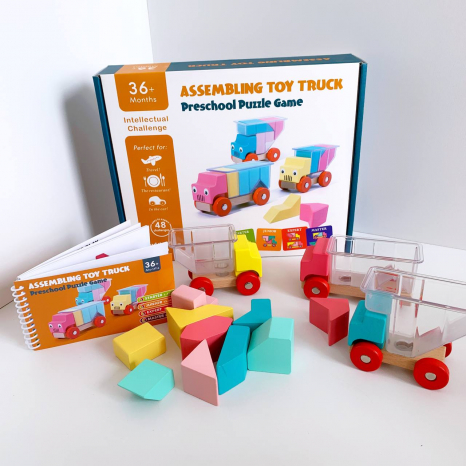 Дерев'яна іграшка - головоломка вантажівочки MD 2645