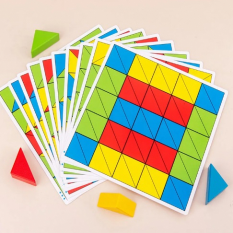 Розвиваюча гра Triangleblox (трикутна дерев'яна мозаїка) 6647