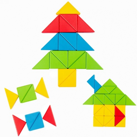 Розвиваюча гра Triangleblox (трикутна дерев'яна мозаїка) 6647