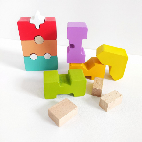 Дерев'яна іграшка пірамідка "Баланс". MD 2883