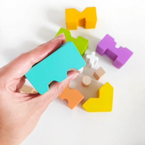 Дерев'яна іграшка пірамідка "Баланс". MD 2883