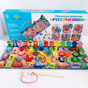 Деревянная развивающая игрушка доска Монтессори Умники MD 2901