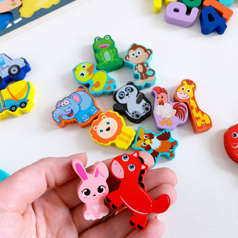 Дерев'яна розвиваюча іграшка дошка Монтесорі Розумники  MD 2901