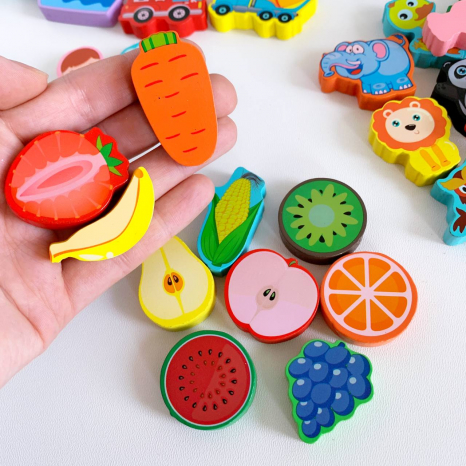 Дерев'яна розвиваюча іграшка дошка Монтесорі Розумники  MD 2901