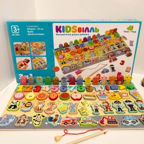 Дерев'яна іграшка, розвиваючий сортер Монтессорі з рибалкою, MD 2903