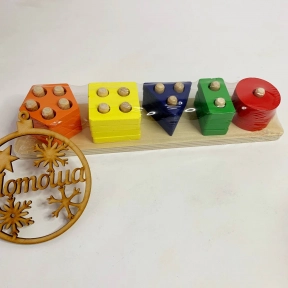 Деревянная игрушка Геометрика (сортер геометрический), MD 2908