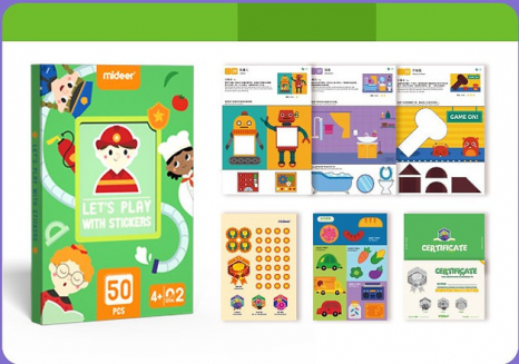 Наліпки набір PLAY WITH STICKERS MIDDLE MD2095 Mideer