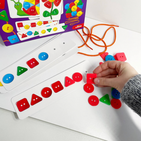 Настольная игра - шнуровка ЧУДО-пуговицы Ludum ME5032-13