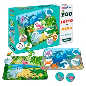 Настільна розвиваюча гра Лото+мемо Зоопарк Ludum ME5032-21 EN