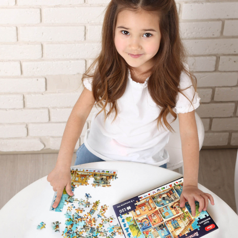 Пазлы - виммельбух Дом с котами 120 деталей Ludum МЕ