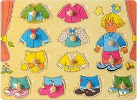 Деревянная рамка - вкладыш  одень девочку Мальчик