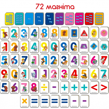 Набор магнитов Щенячий  патруль. Математика (цифры) Magdum ML 4034-11