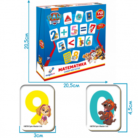 Набор магнитов Щенячий  патруль. Математика (цифры) Magdum ML 4034-11