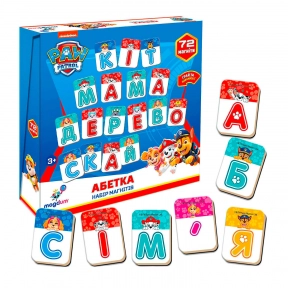 Набор магнитов Щенячий патруль. Алфавит (укр) Magdum ML 4034-12