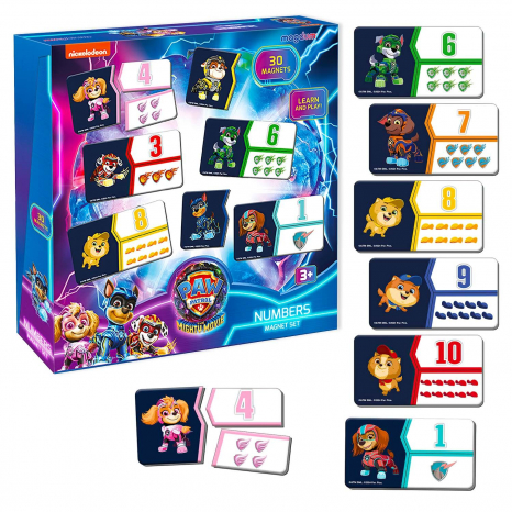 Набор магнитов "Щенячий патруль. Цифры", 30 эл, Magdum