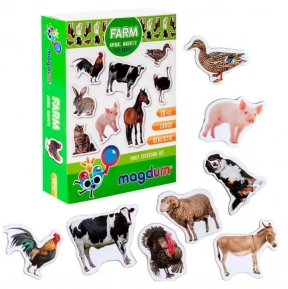 Набір магнітів Тварини ферми "Farm. Рhoto" Magdum. ML4031-04 EN