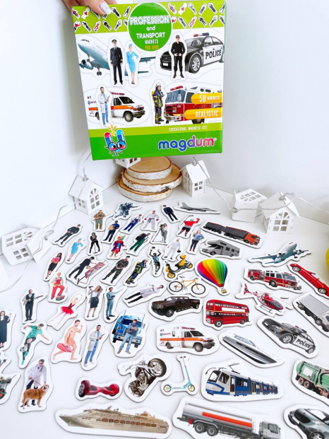 Набір магнітів Професії і транспорт Magdum ML4031-31 EN