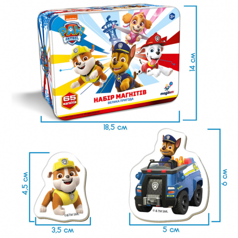 Комплект магнітів. Великий набір Щенячий патруль ML4034-16