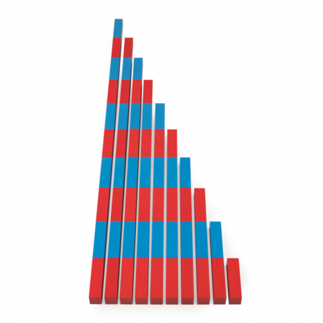 Дерев'яний дидактичний матеріал Монтессорі "Математичні штанги", KomarovToys ММ0004