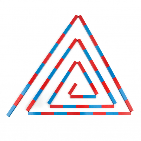 Дерев'яний дидактичний матеріал Монтессорі "Математичні штанги", KomarovToys ММ0004