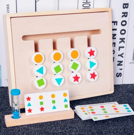 Дерев'яний лабіринт - проводилка із завданнями (картками)