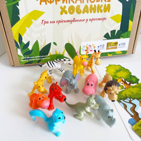 Розвиваюча логічна гра на орієнтування в просторі "Африканські хованки", MMT-002