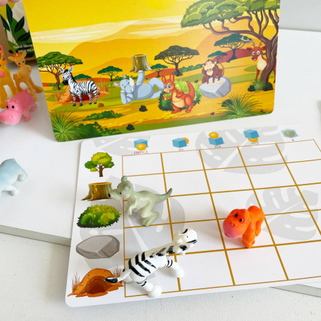 Розвиваюча логічна гра на орієнтування в просторі "Африканські хованки", MMT-002