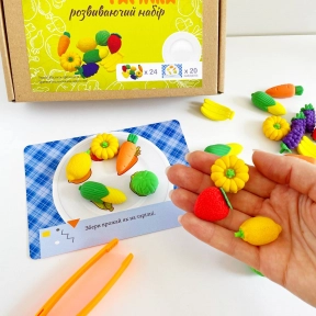 Розвиваюча гра з картками завданнями Корисна тарілка