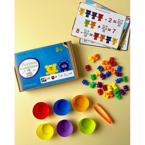 Розвиваюча гра - сортер з картками-завданнями Розумні ведмедики