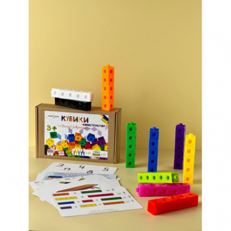 Розвиваюча гра з картками Кубики-конструктор з завданнями