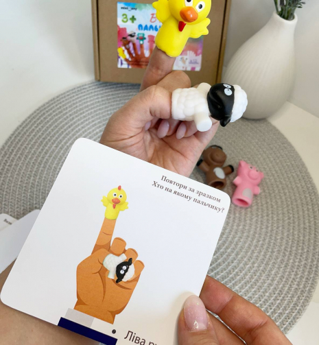 Игра для развития речи с карточками-заданиями Учим пальчики