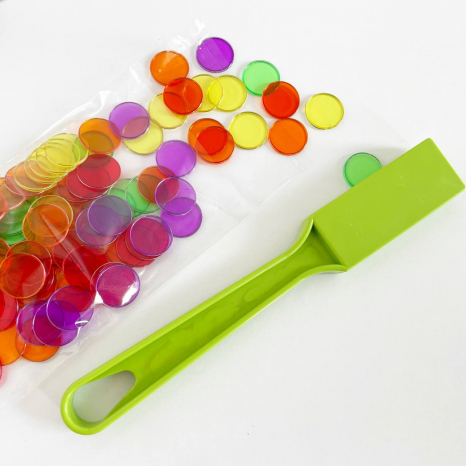 Магнитный жезл с набором цветных фишек